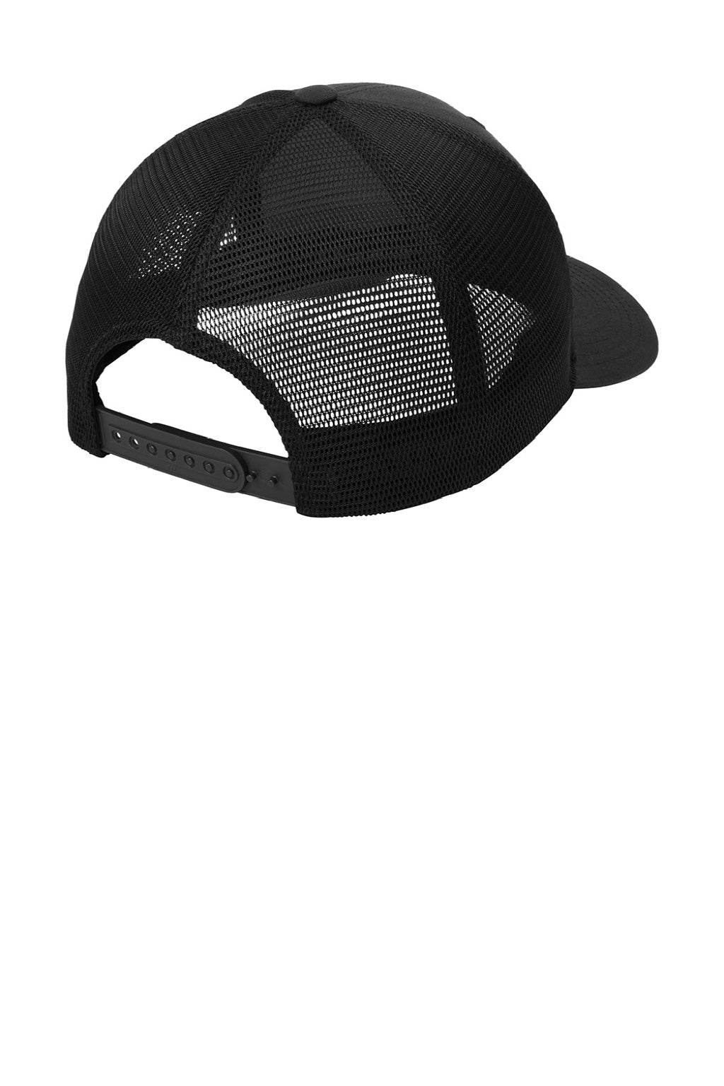 Port Authority Hats C110 Mens Mesh Flexfit Hat Black Flat Back