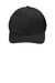 Port Authority Hats C110 Mens Mesh Flexfit Hat Black Flat Front