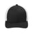 Port Authority Hats C110 Mens Mesh Flexfit Hat Black/White Flat Front