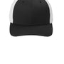 Port Authority Hats Mens Mesh Flexfit Hat - Black/White