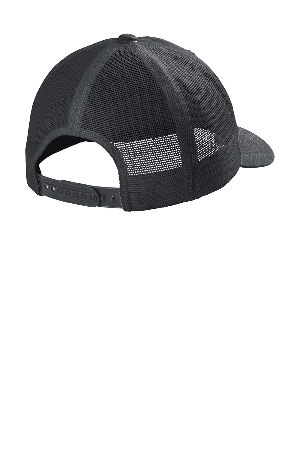 Port Authority Hats C402ECO Mens Eco Snapback Trucker Hat Steel Grey Flat Back