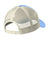 Port Authority Hats C402LP Mens Low Profile Snapback Trucker Hat Carolina Blue/Ecru Flat Back
