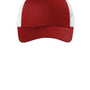Port Authority Hats Mens Low Profile Snapback Trucker Hat - Flame Red/White