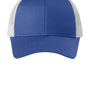 Port Authority Hats Mens Low Profile Snapback Trucker Hat - Heather True Blue/Silver Grey Mist