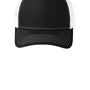 Port Authority Hats Mens Adjustable Trucker Hat - Black/White