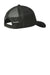 Port Authority Hats C402 Mens Adjustable Trucker Hat Black/Steel Grey Flat Back