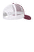 Port Authority Hats C402 Mens Adjustable Trucker Hat Maroon/White Flat Back
