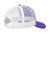 Port Authority Hats C402 Mens Adjustable Trucker Hat Purple/White Flat Back