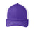 Port Authority Hats C402 Mens Adjustable Trucker Hat Purple/White Flat Front