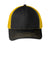 Port Authority Hats C402 Mens Adjustable Trucker Hat Black/Gold Flat Front