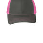 Port Authority Hats Mens Adjustable Trucker Hat - Steel Grey/Neon Pink
