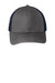 Port Authority Hats C402 Mens Adjustable Trucker Hat Steel Grey/True Navy Blue Flat Front