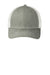 Port Authority Hats C402 Mens Adjustable Trucker Hat Heather Grey/White Flat Front
