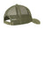 Port Authority Hats C402 Mens Adjustable Trucker Hat Olive Drab Green Flat Back
