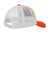 Port Authority Hats C402 Mens Adjustable Trucker Hat Orange/White Flat Back
