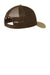 Port Authority Hats C402 Mens Adjustable Trucker Hat True Khaki/Coffee Brown Flat Back