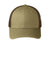 Port Authority Hats C402 Mens Adjustable Trucker Hat True Khaki/Coffee Brown Flat Front