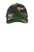Port Authority Hats C402 Mens Adjustable Trucker Hat Woodland Camo/Black Flat Front