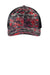 Port Authority Hats C404 Mens Digi Camo Snapback Trucker Hat Flame Red Digital Camo/Steel Grey Flat Front