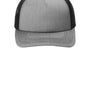 Port Authority Hats Mens Low Profile Snapback Trucker Hat - Heather Grey/Black