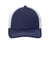 Port Authority Hats C405LP Mens Low Profile Snapback Trucker Hat True Navy Blue/White Flat Front