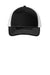 Port Authority Hats C405 Mens Snapback Trucker Hat Black/White Flat Front