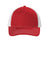Port Authority Hats C405 Mens Snapback Trucker Hat Flame Red/White Flat Front