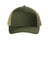 Port Authority Hats C405 Mens Snapback Trucker Hat Olive Drab Green/Tan Flat Front