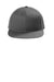 Port Authority Hats C406 Mens Snapback Flat Bill Hat Steel Grey Flat Front