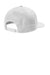 Port Authority Hats C406 Mens Snapback Flat Bill Hat White Flat Back
