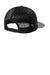 Port Authority Hats C407 Mens Snapback Flat Bill Trucker Hat Steel Grey/Black Flat Back