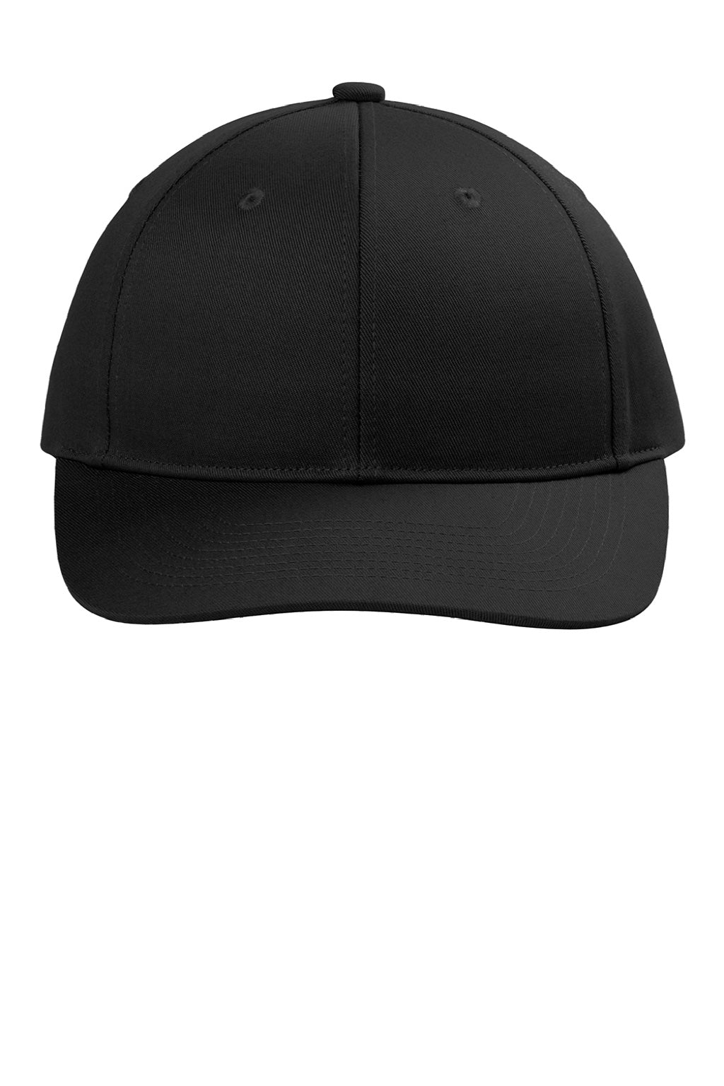 Port Authority Hats C408 Mens Snapback Hat Black Flat Front
