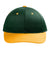 Port Authority Hats C408 Mens Snapback Hat Dark Green/Gold Flat Front