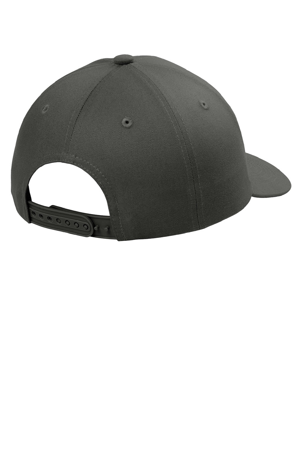 Port Authority Hats C408 Mens Snapback Hat Steel Grey Flat Back