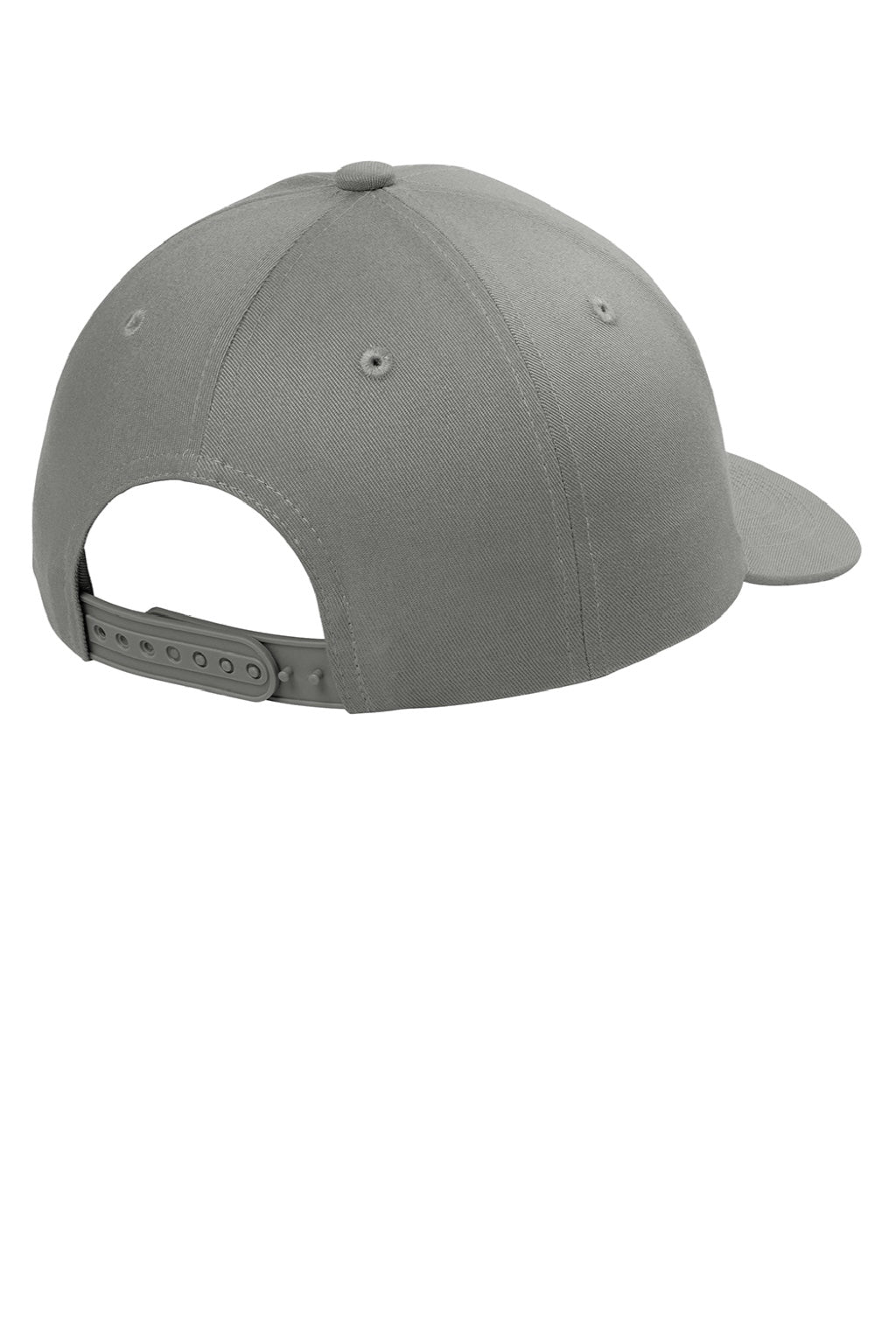 Port Authority Hats C408 Mens Snapback Hat Gusty Grey Flat Back