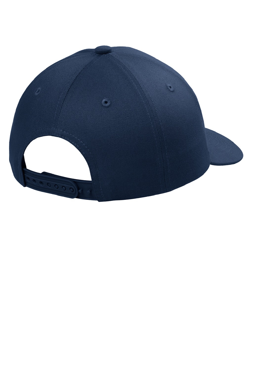 Port Authority Hats C408 Mens Snapback Hat True Navy Blue Flat Back