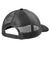 Port Authority Hats C409 Mens Snapback Trucker Hat Black/Steel Grey Flat Back
