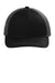 Port Authority Hats C409 Mens Snapback Trucker Hat Black/Steel Grey Flat Front