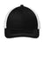 Port Authority Hats C409 Mens Snapback Trucker Hat Black/White Flat Front