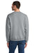 Jerzees C12M Mens Rugged Crewneck Sweatshirt Heather Grey Model Back