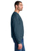 Jerzees C12M Mens Rugged Crewneck Sweatshirt Washed Navy Bue Model Side