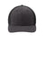 Port Authority Hats C302 Mens Melange Mesh Back Flexfit Trucker Hat Black/Heather Dark Charcoal Grey Flat Front