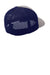Port Authority Hats C302 Mens Melange Mesh Back Flexfit Trucker Hat True Navy Blue/Heather Grey Flat Back