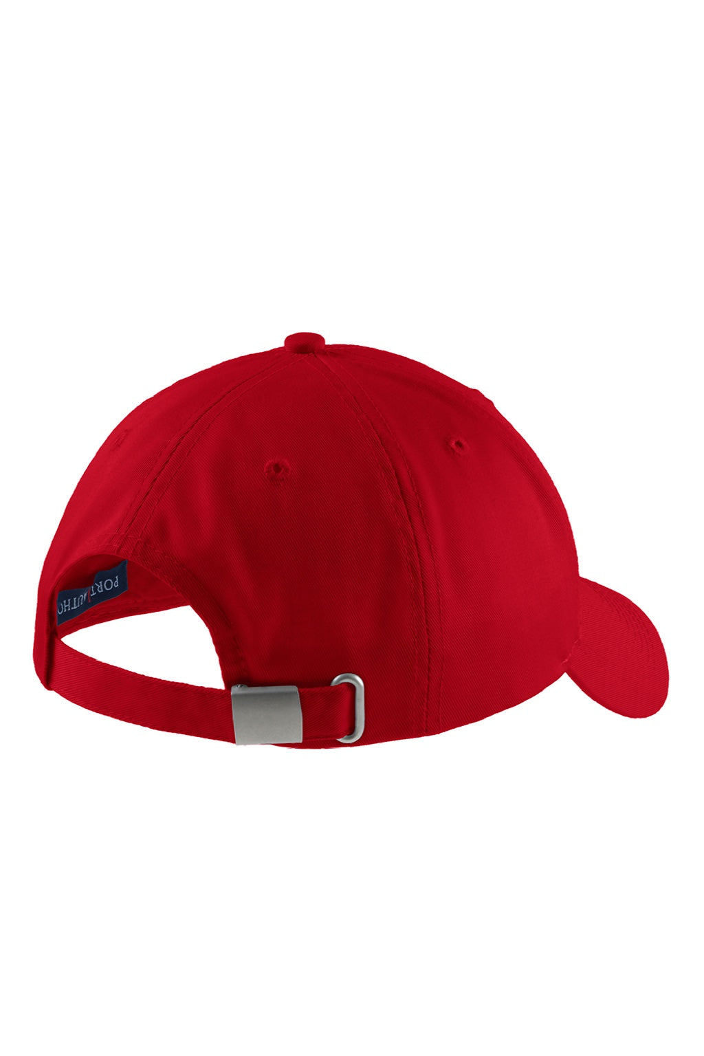 Port Authority Hats C608 Mens Easy Care Adjustable Hat Red Flat Back