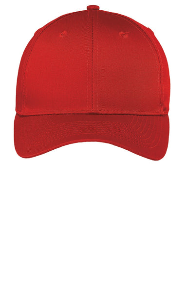 Port Authority Hats C608 Mens Easy Care Adjustable Hat Red Flat Front