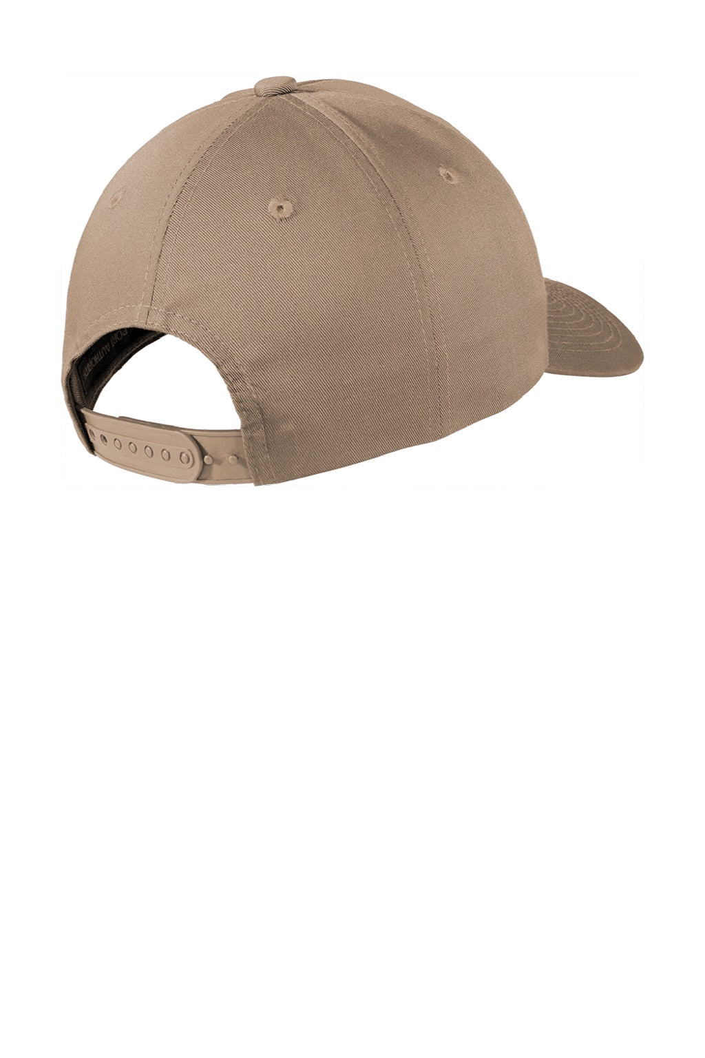 Port Authority Hats C801 Mens Fine Twill Snapback Hat Khaki Brown Flat Back