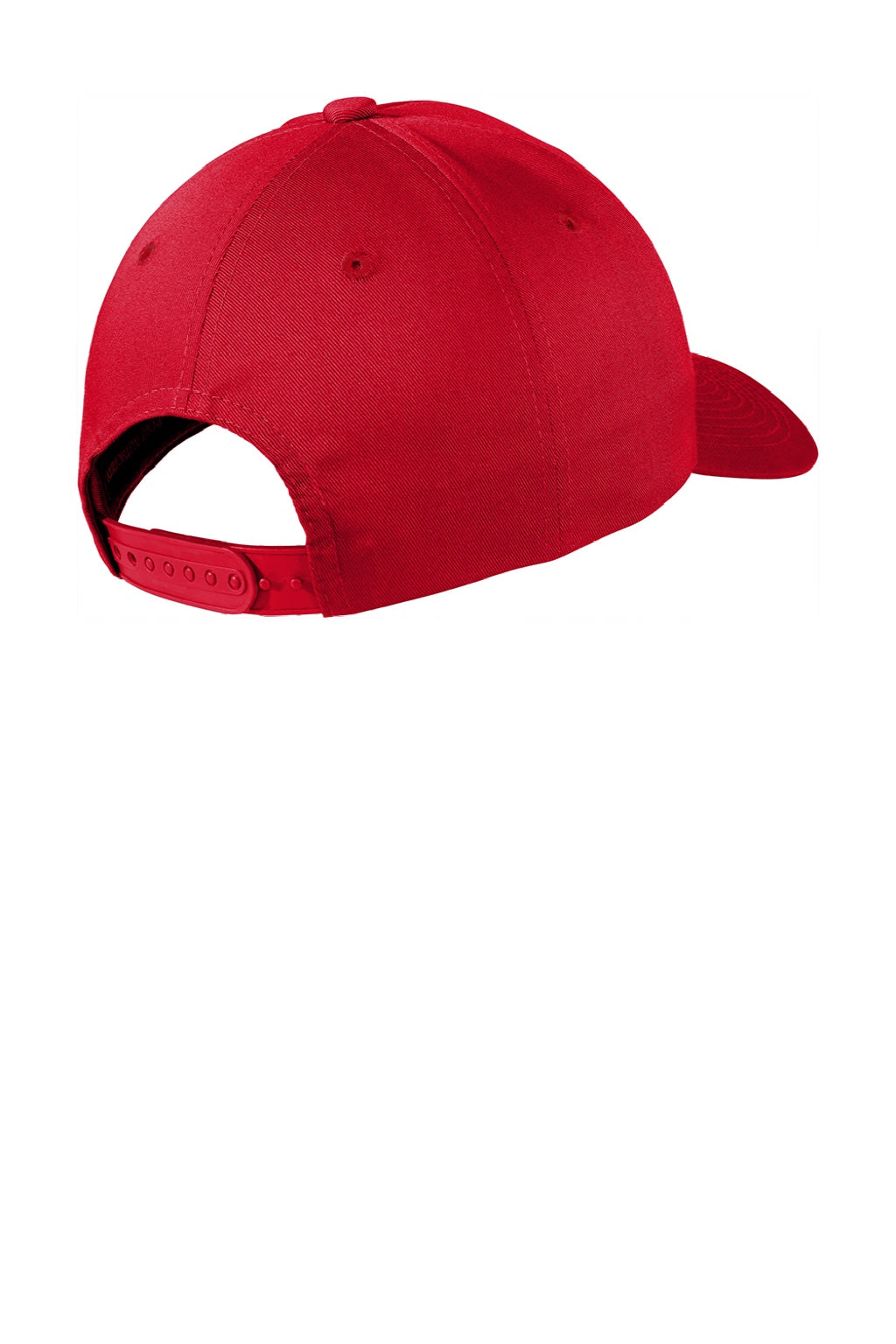 Port Authority Hats C801 Mens Fine Twill Snapback Hat Red Flat Back