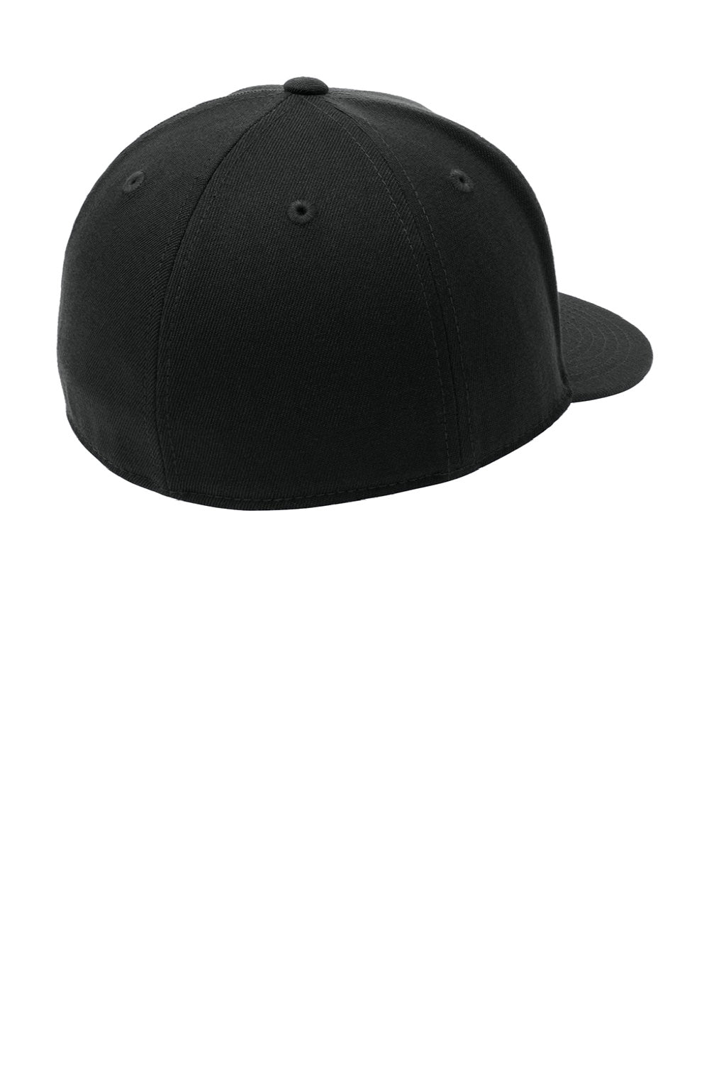 Port Authority Hats C808 Mens Stretch Fit Hat Black Flat Back