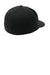 Port Authority Hats C808 Mens Stretch Fit Hat Black Flat Back