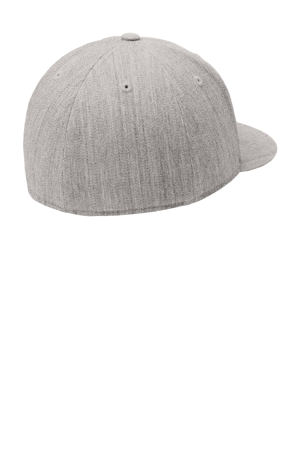 Port Authority Hats C808 Mens Stretch Fit Hat Heather Grey Flat Back
